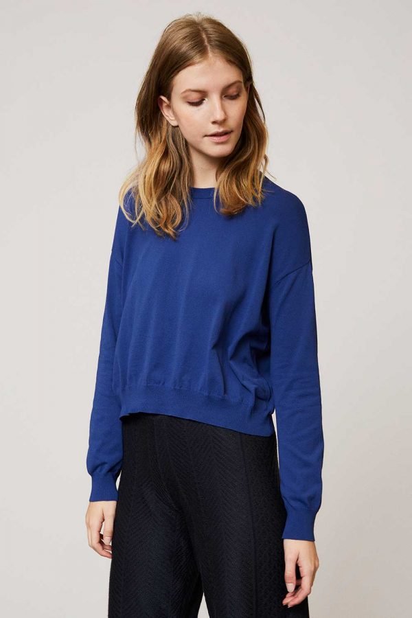 Celina Slouch Sweater Bluette - British Made 2