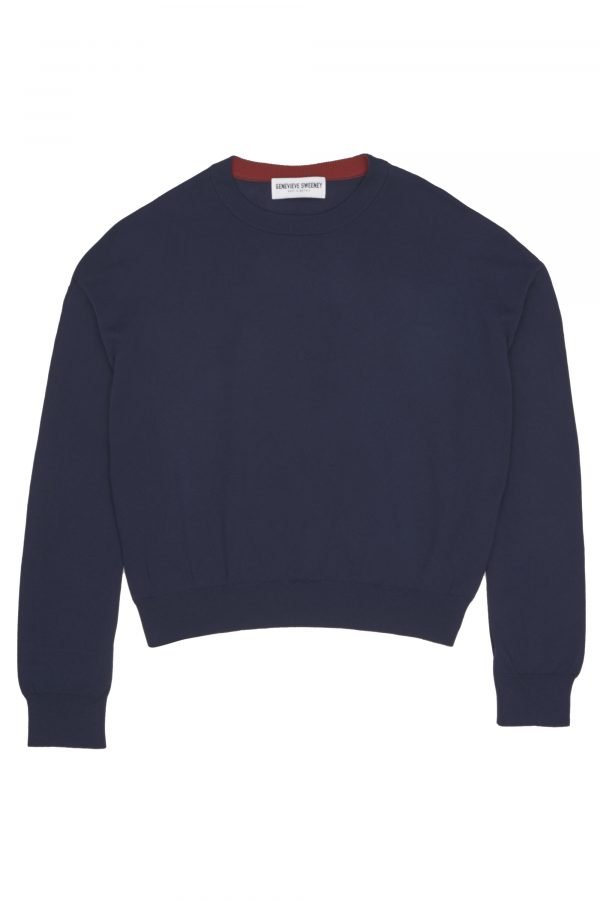 Celina Slouch Sweater Navy - British Made