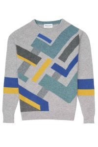 Lennon Lambswool Sweater Grey - British Made