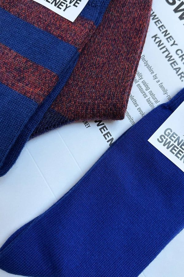 Sock Gift Set Merino Wool & Cotton Blue - British Made 2