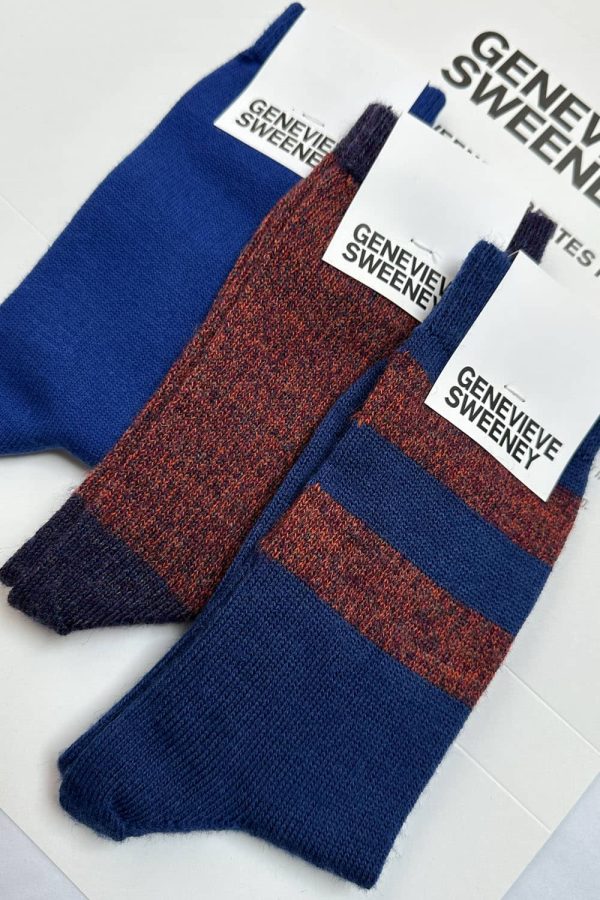 Sock Gift Set Merino Wool & Cotton Blue - British Made