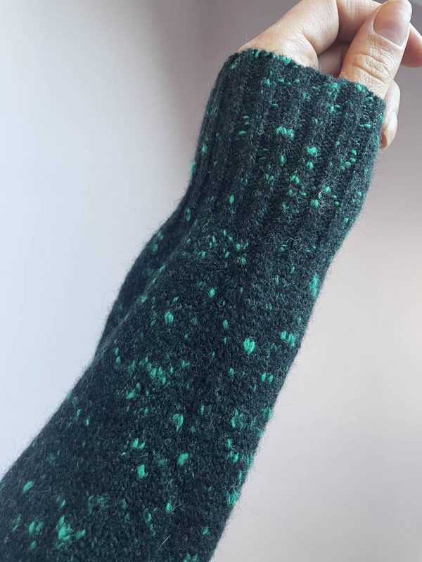 Maud Lambswool Cashmere Sweater Emerald - British Made 4