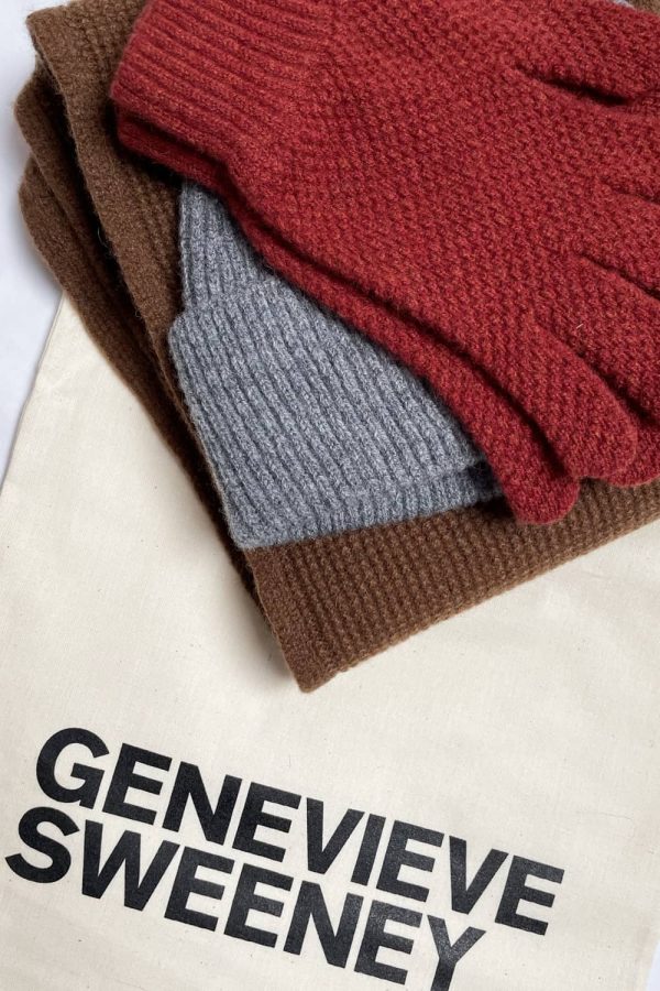 Lambswool Scarf, Beanie Hat & Gloves Gift Set - British Made 5