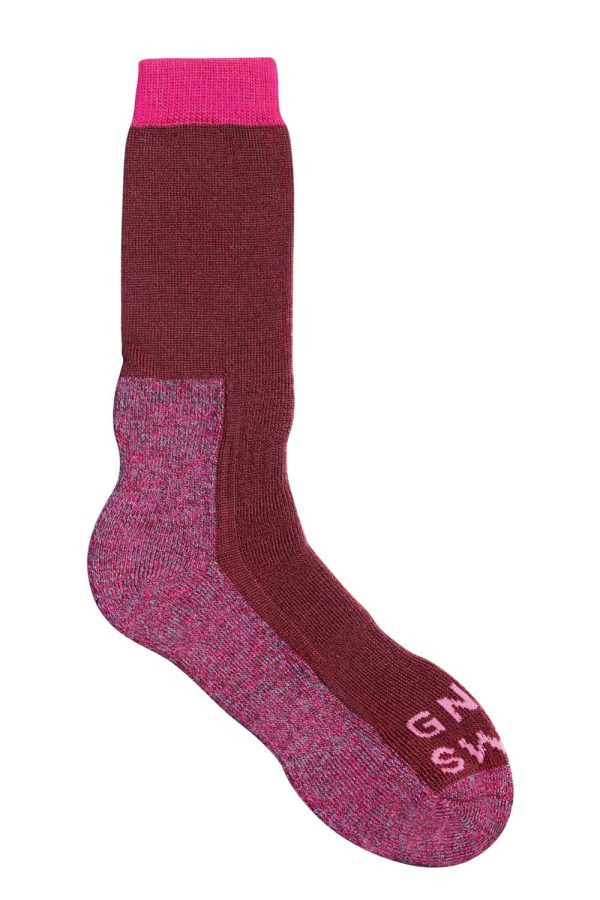 GS Merino Wool Walking Sock Pink - British Made 2
