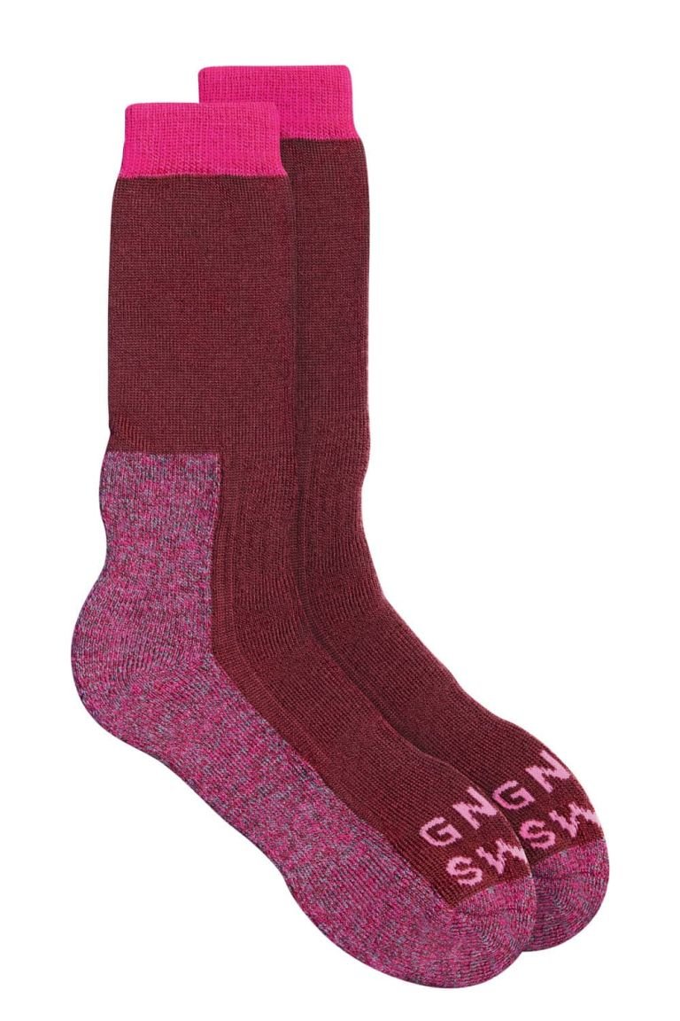 GS Merino Wool Walking Sock Pink - British Made