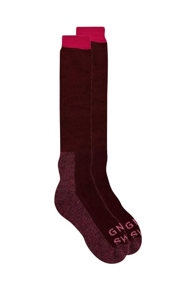 GS Merino Wool Long Walking Sock Pink - British Made