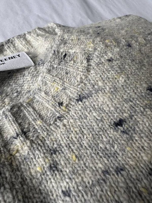 Maud Lambswool Cashmere Sweater Light Grey - British Made 2