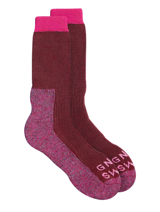 >GS Merino Wool Walking Sock Pink