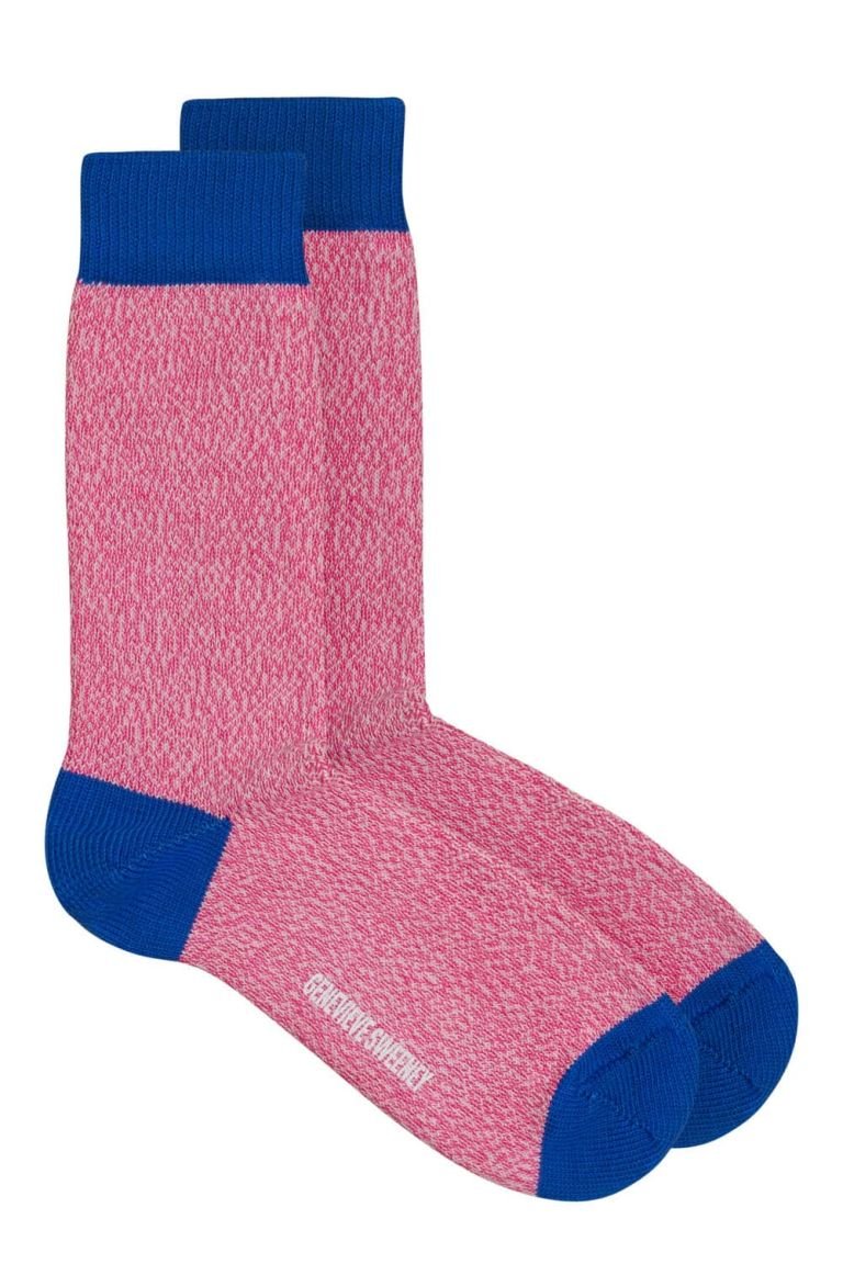 Samar Organic Cotton Marl Sock Pink TNMA - British Made