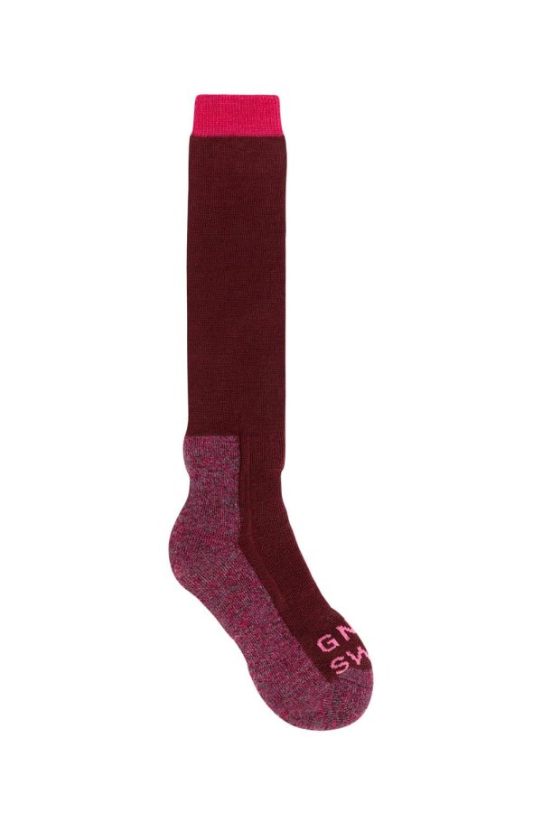 GS Merino Wool Long Walking Sock Pink - British Made 3