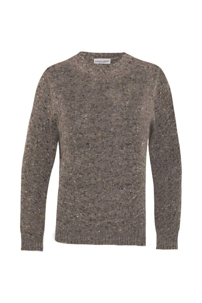 Mauden Lambswool Cashmere Sweater Grey - British Made