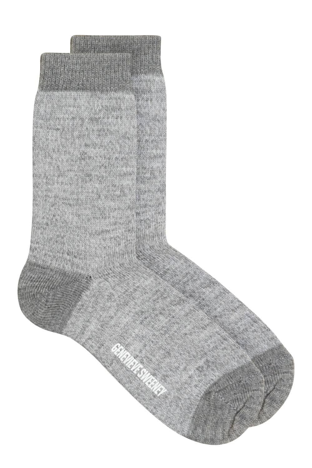 Luxury Unisex Merino Wool Socks Light Grey Marl - British Made