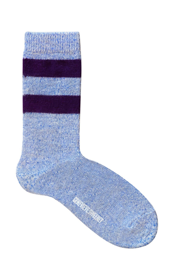 Salpaka Merino Wool Alpaca Marl Socks Blue - British Made 4