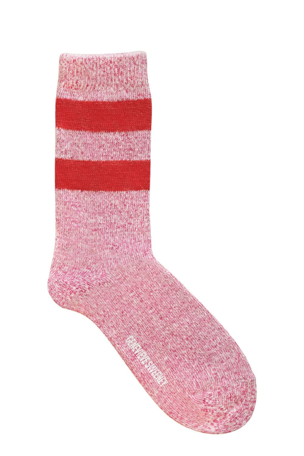 Salpaka Merino Wool Alpaca Marl Socks Pink - British Made 2