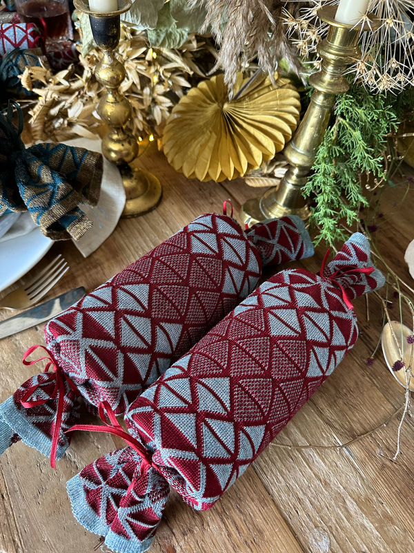 Luxury Reusable Christmas Cracker Red with Exclusive GS Socks | Set of Two - British Made 11