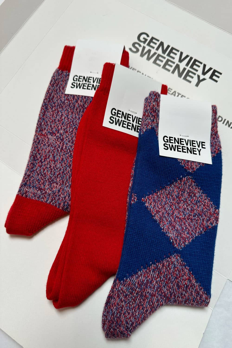 Sock Gift Set Organic Cotton Red - British Made