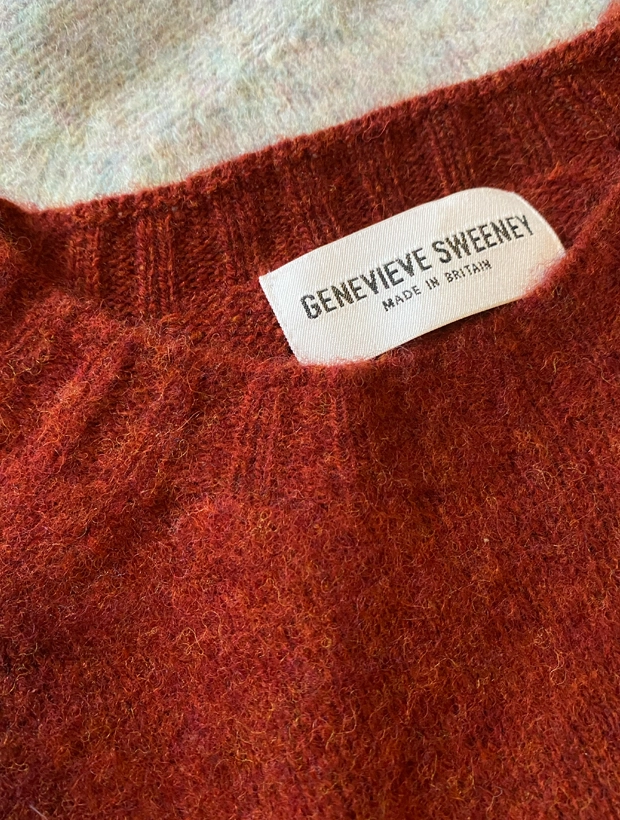 >Leslie Brushed Wool Sweater Spiced Red