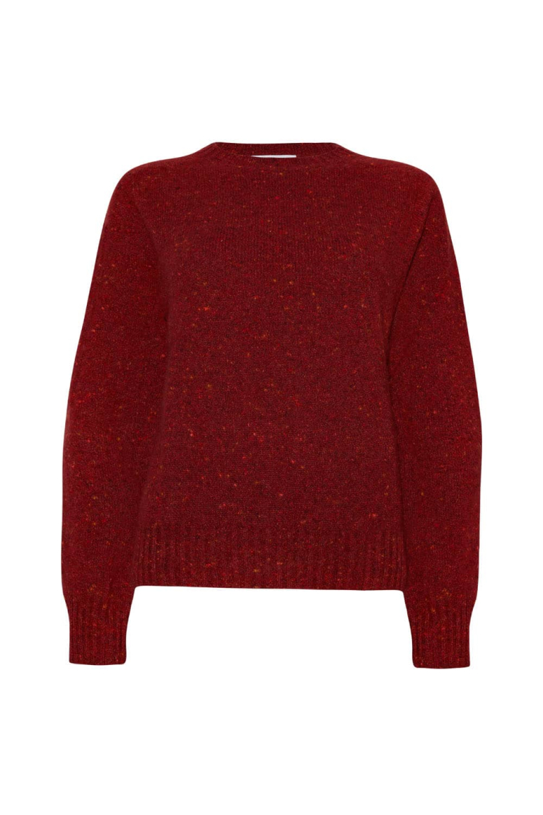 Maud Lambswool Cashmere Sweater Red - British Made