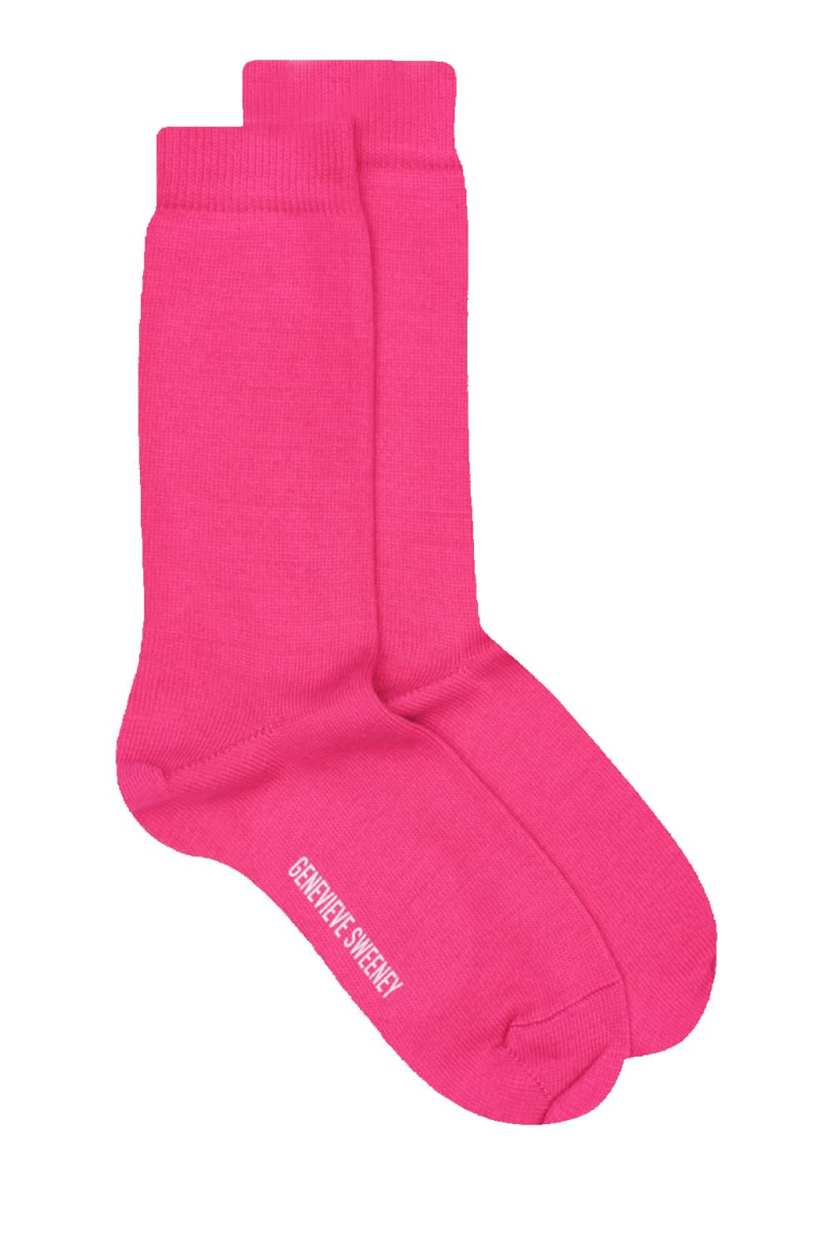 Sotto Organic Cotton Sock Bright Pink - British Made