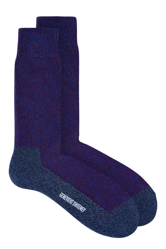 GS Cotton Walking Sock Indigo Marl - British Made