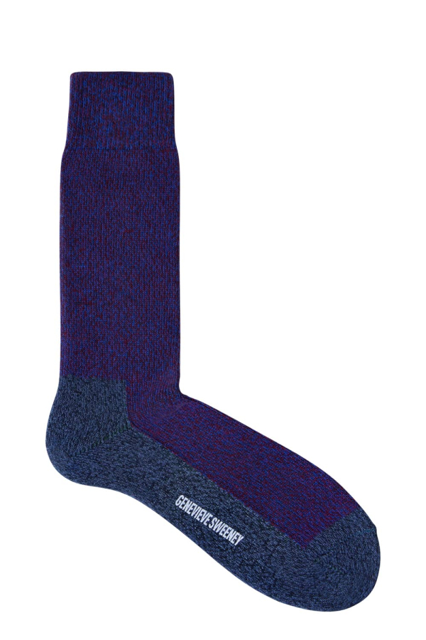 GS Cotton Walking Sock Indigo Marl - British Made 2