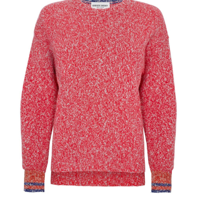 Brook Sweater Textured Lambswool Pink - British Made