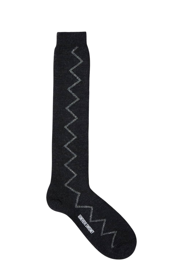 Sia Merino Knee High Socks Charcoal - British Made 2