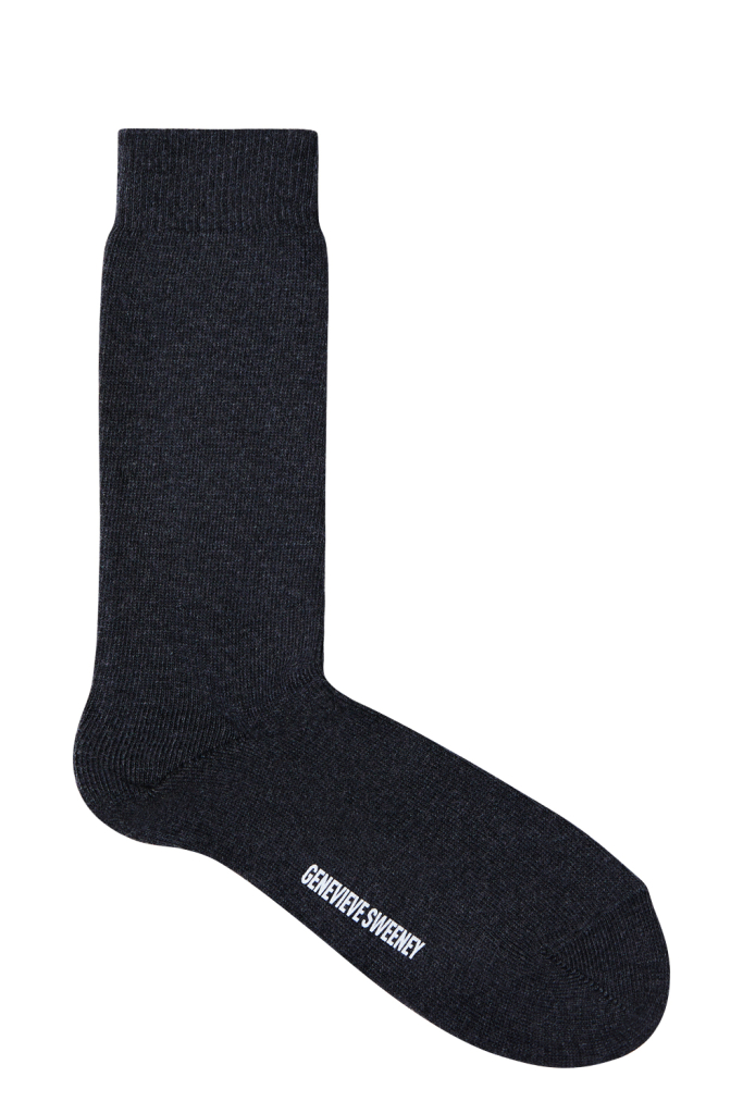 Serin Merino Wool Sock Charcoal - British Made