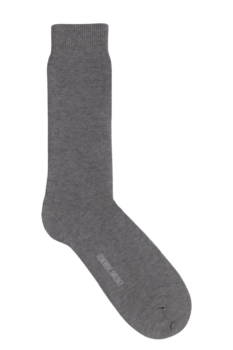 Serin Merino Wool Sock Grey Melange - British Made