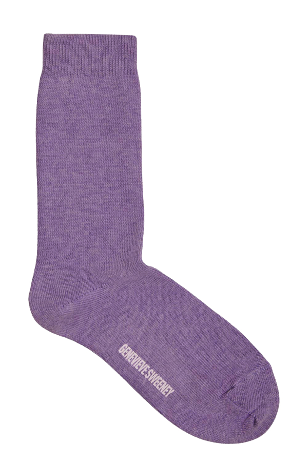 Genevieve Sweeney Serin Merino Wool Socks Heather Purple