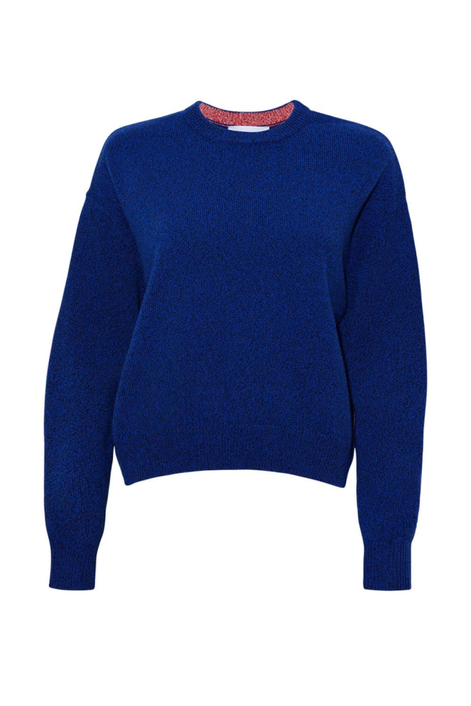 Ash Lambswool Sweater Blue Marl - British Made