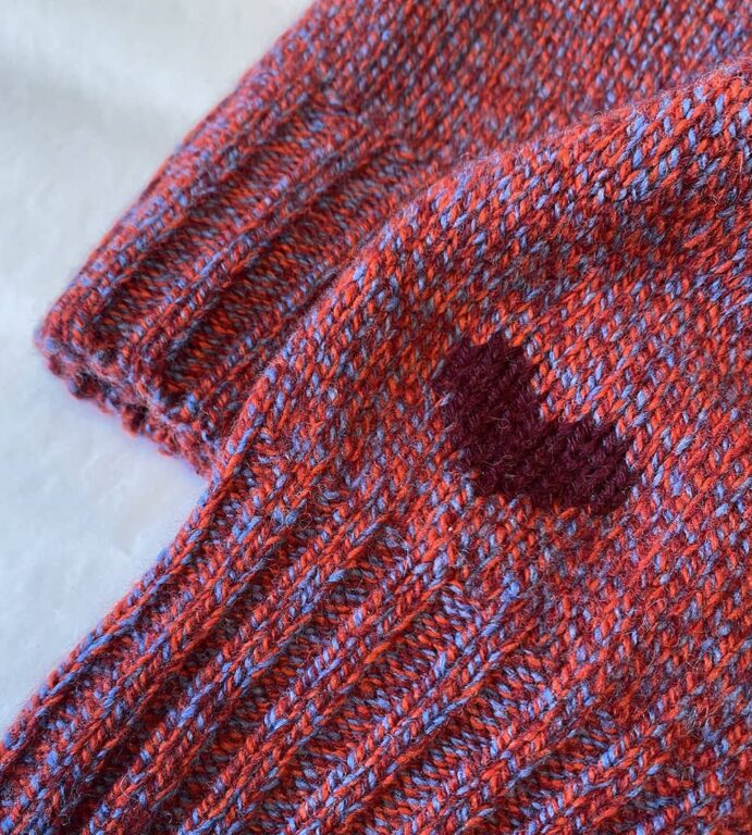 Alloa Cardigan Jasper with Heart embroidery