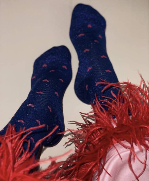 Sparkly Heart Socks