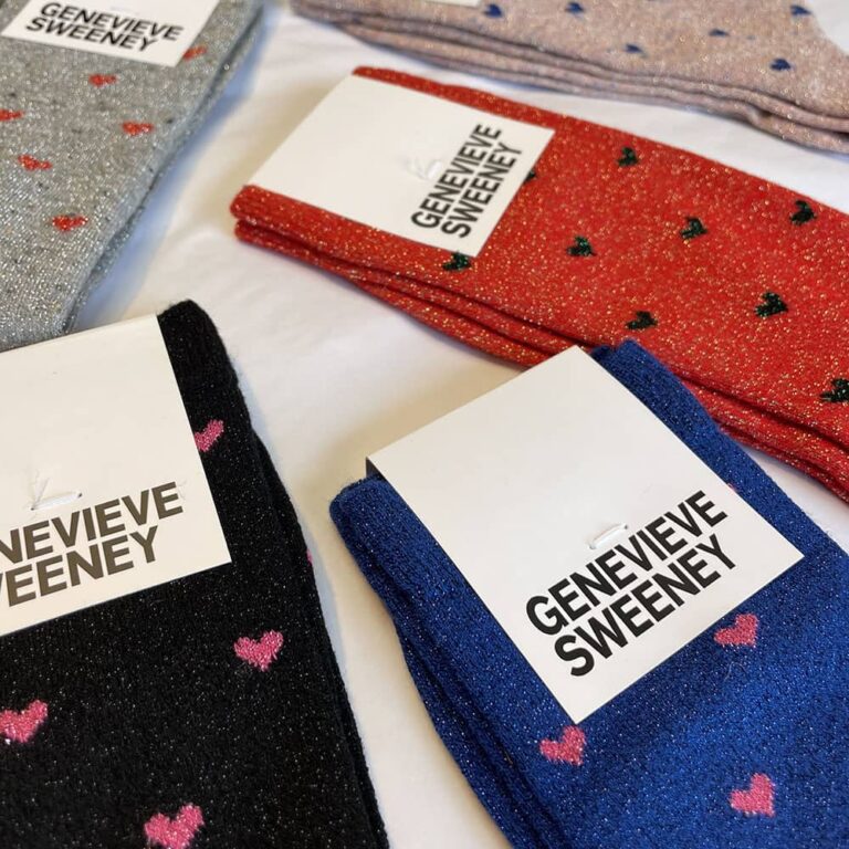 Sparkly Polka Dot Heart Socks in range of colours