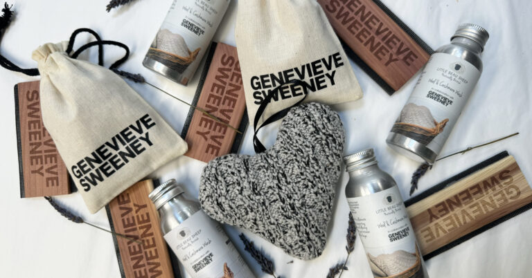 Genevieve Sweeney Knitwear Care cedarwood comb, Wool Wash and Lavendar Sachets